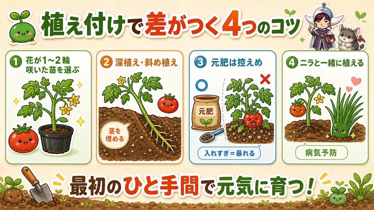 トマトの植え付けのコツ