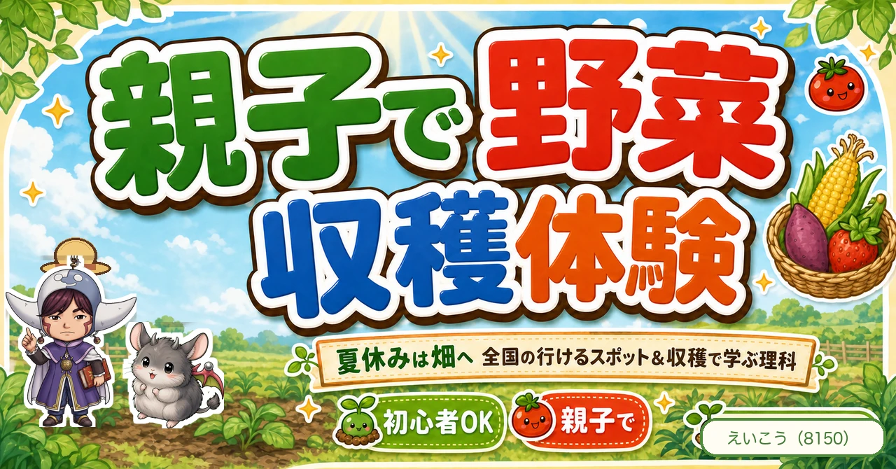 夏休みは畑へ🧺 親子で野菜収穫体験