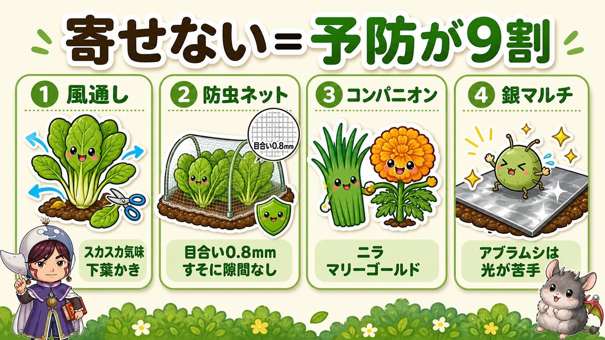 虫を寄せない予防アイテム