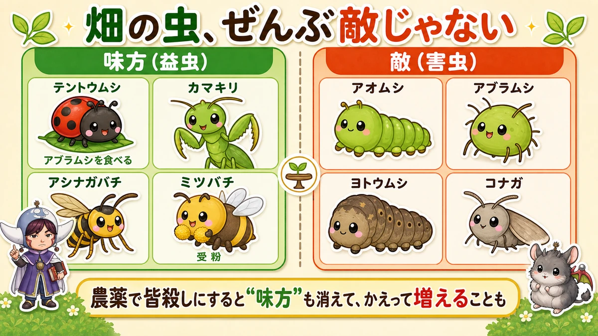 畑の虫 敵と味方