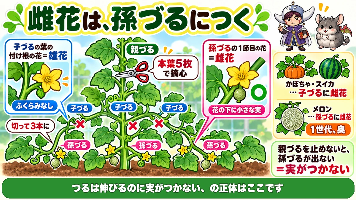 親子孫のつる