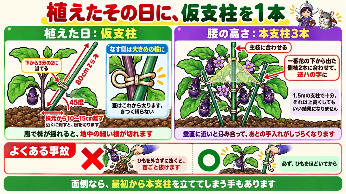 支柱の立て方