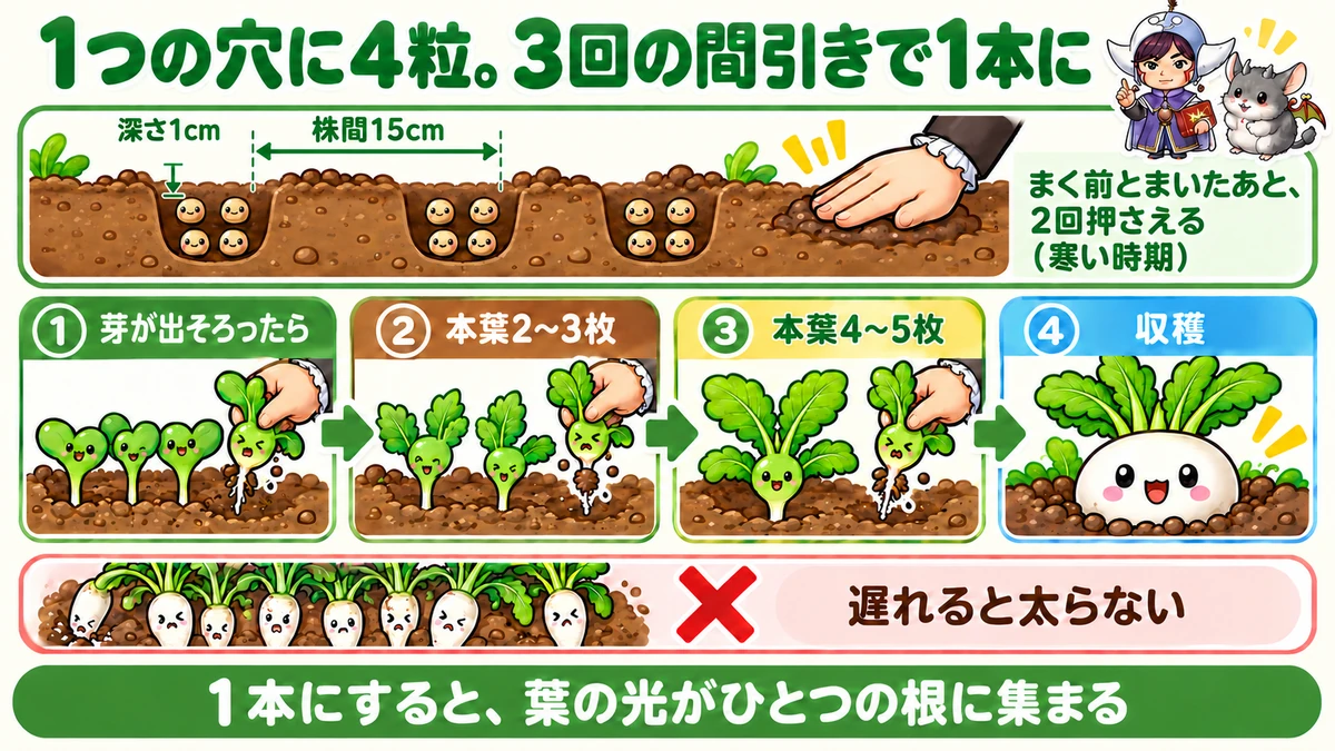 まき方と間引き