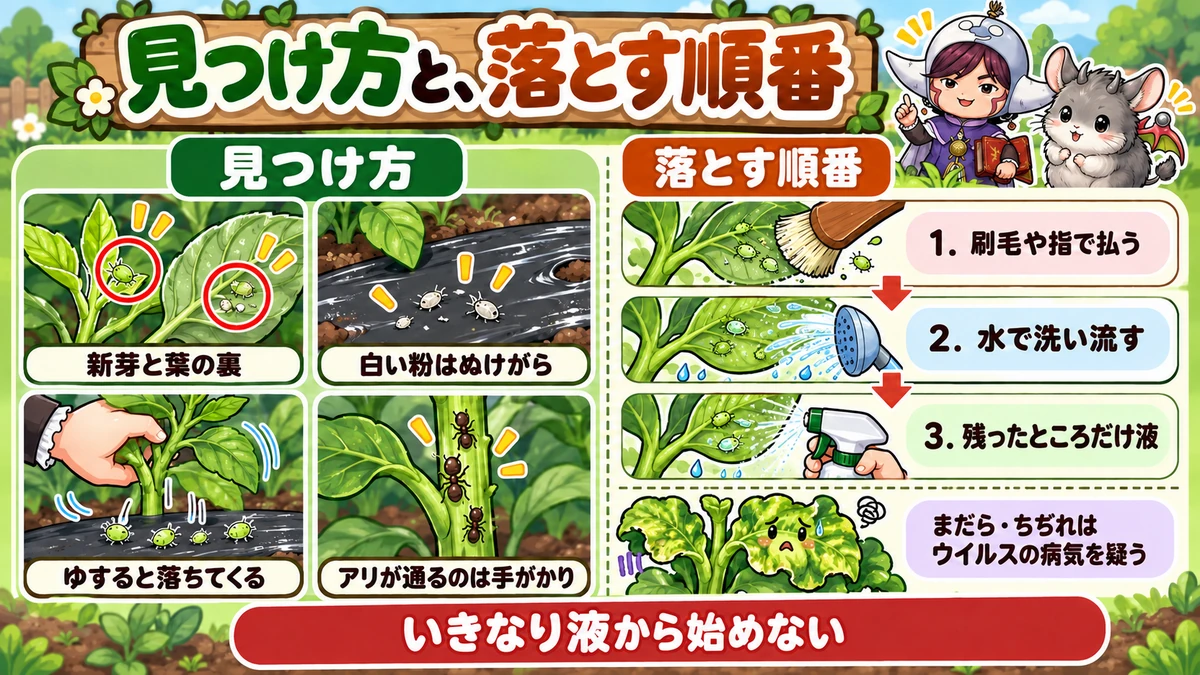 見つけ方と落とし方