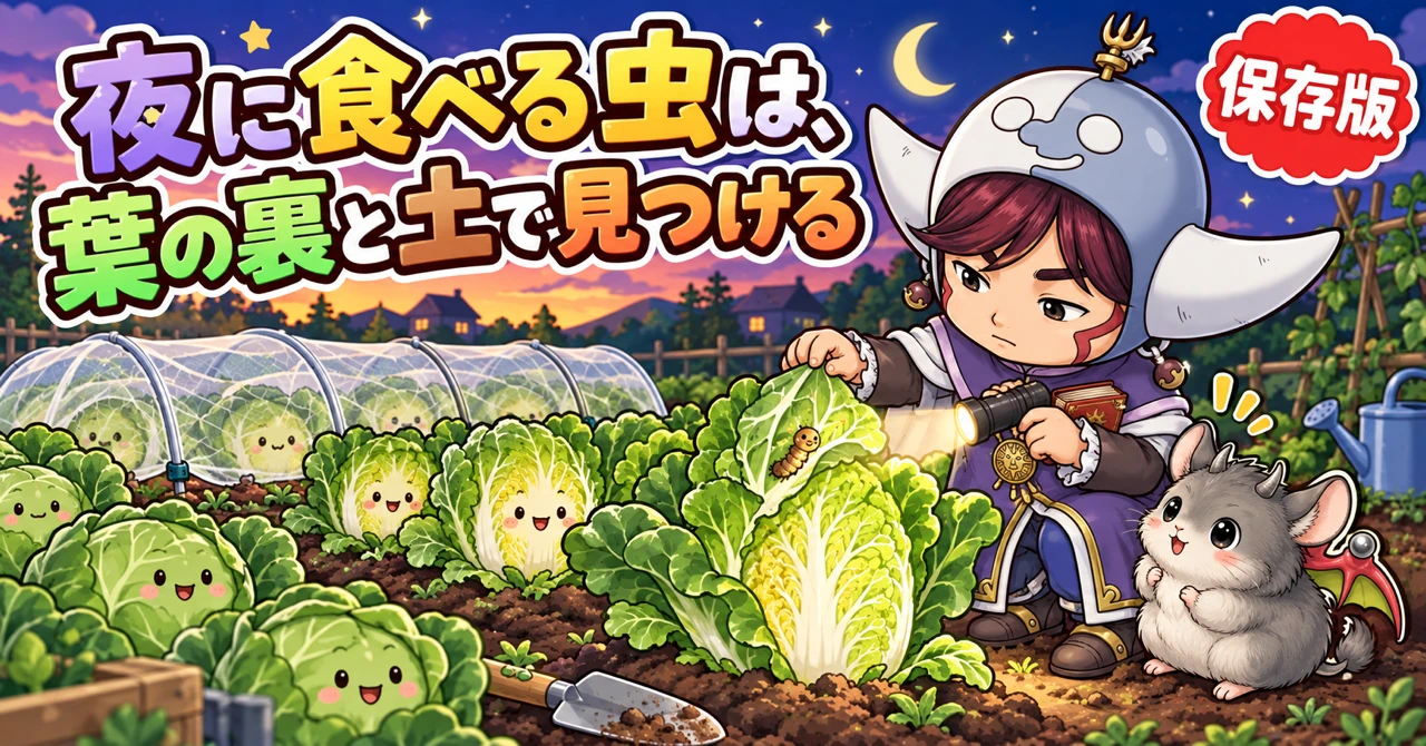 ヨトウムシとネキリムシ対策の決定版｜夜に食べる虫の見つけ方、薬を使わない退治、冬に減らすこつ