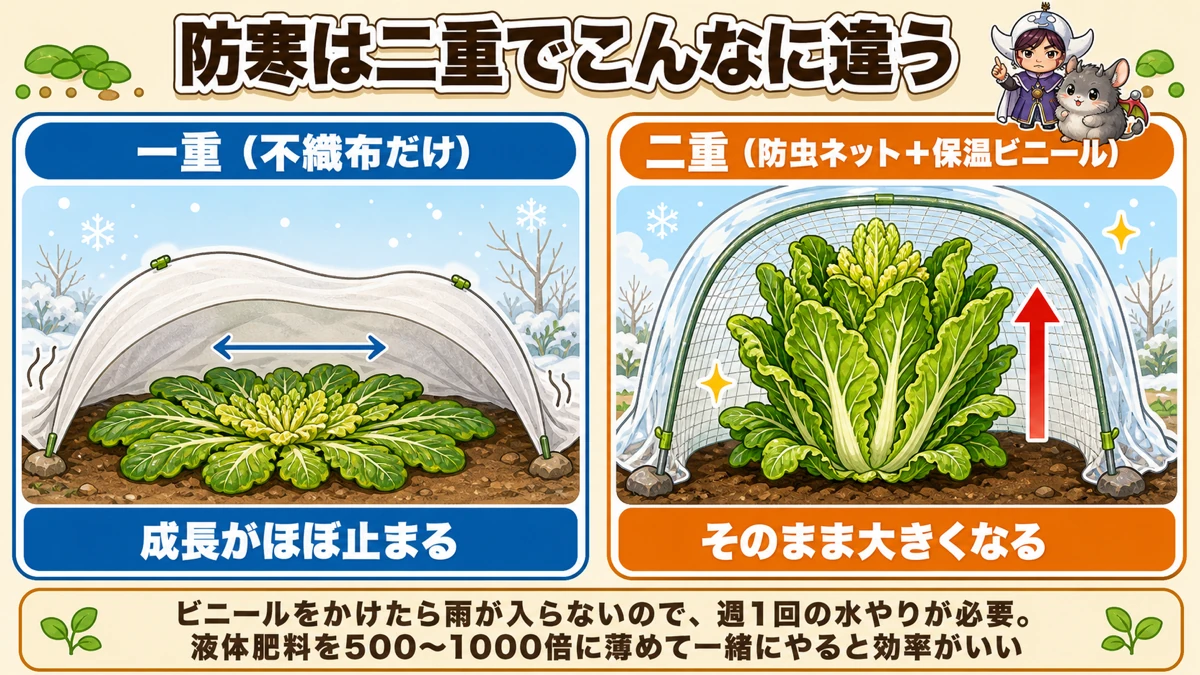 防寒は一重と二重でこんなに違う