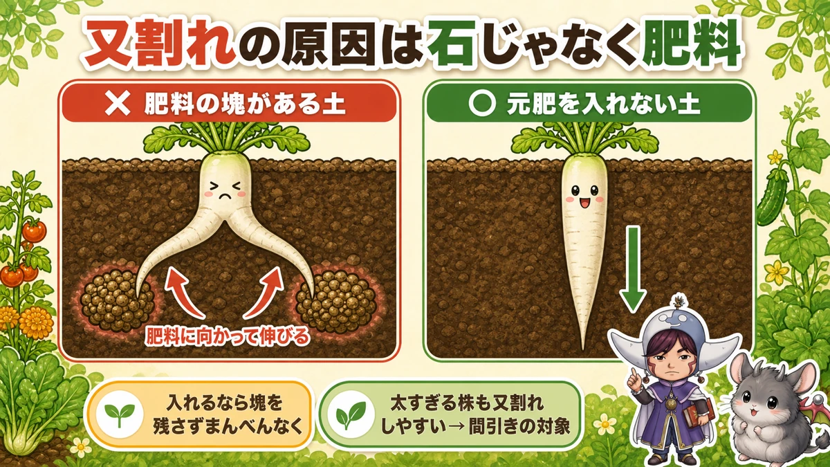 又割れの原因は肥料