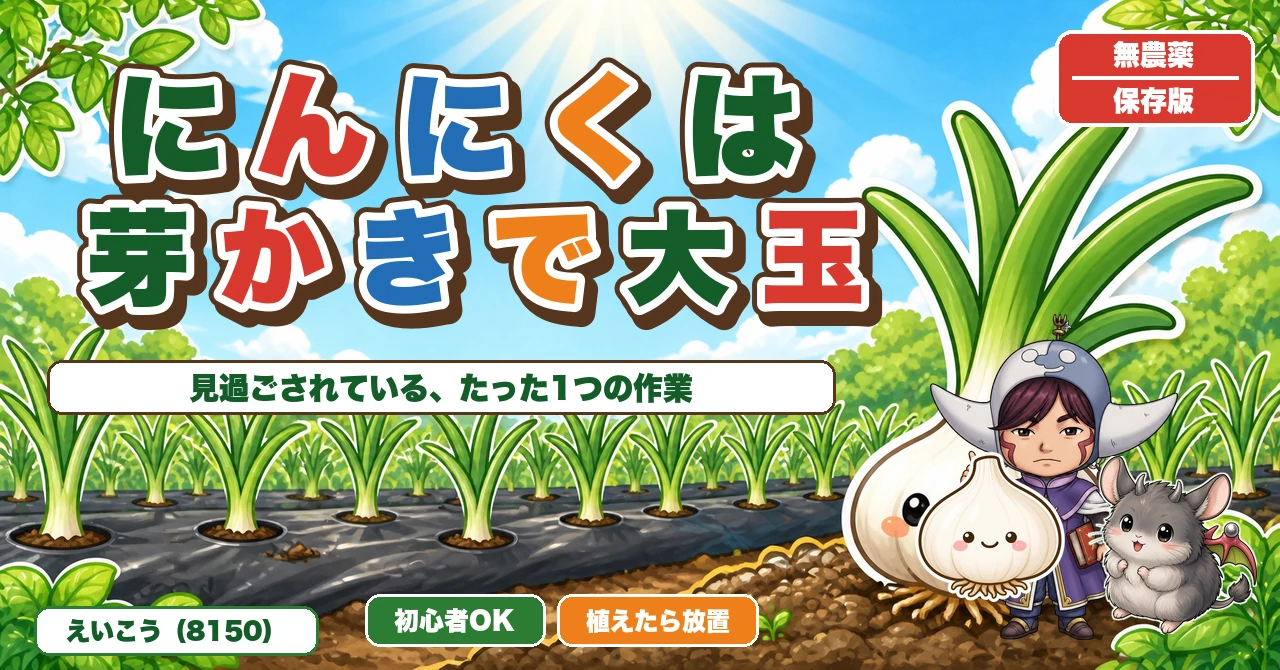 【保存版】にんにくは「芽かき」で大玉に🧄