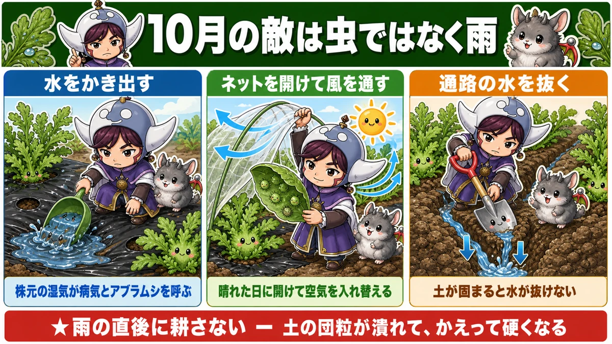長雨のあとにやる3つの手当て
