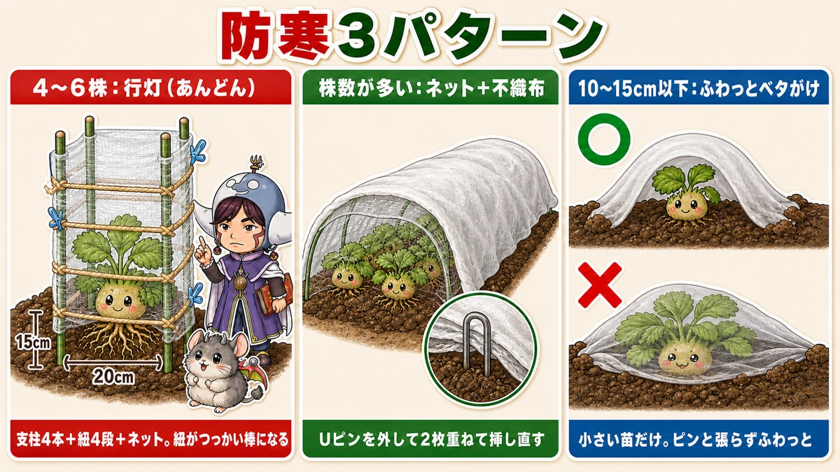 株数で選ぶ防寒の3パターン