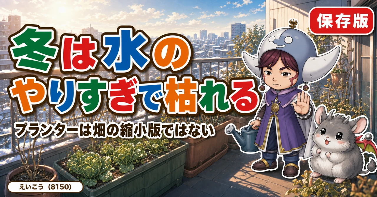 プランターは水のやりすぎで枯れる🪴
