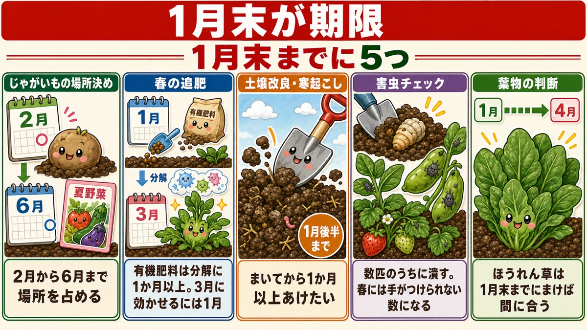 1月末までに終わらせる5つの作業