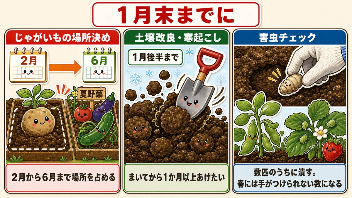 1月末までに終わらせる3つ