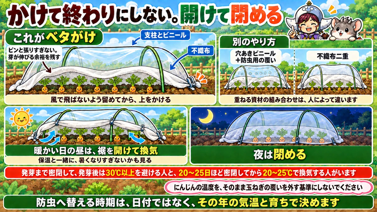 防寒と換気の切り替え