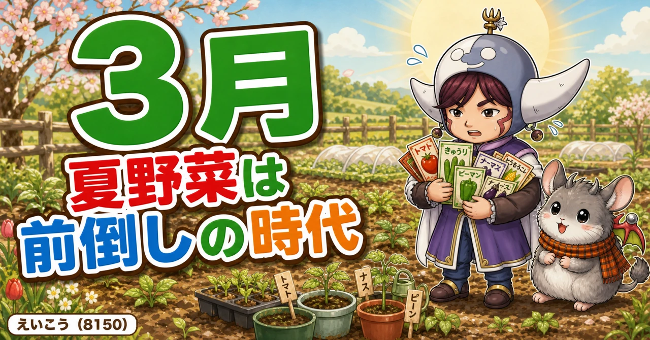 【3月号】夏野菜は前倒しの時代🌱