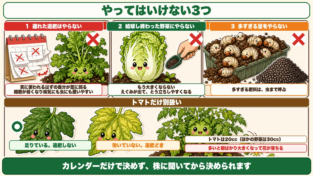 追肥でやってはいけない3つ