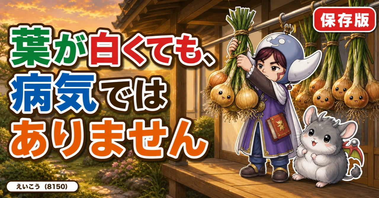 葉が白くても病気ではありません🧅