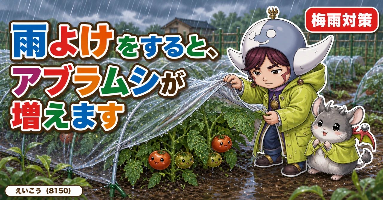 雨よけはアブラムシを増やします☔