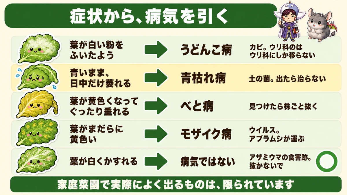症状で引く早見表