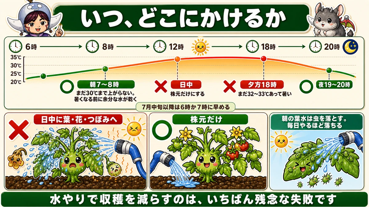 時間帯とかける場所