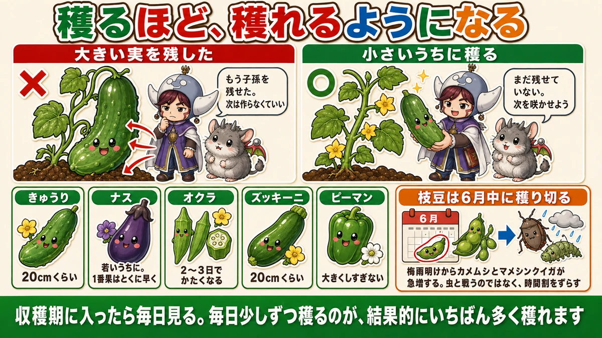 若いうちに穫る