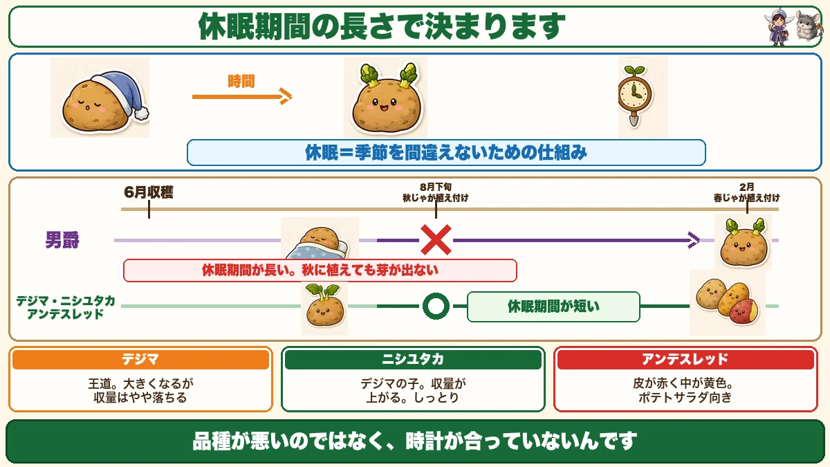 休眠期間で決まる