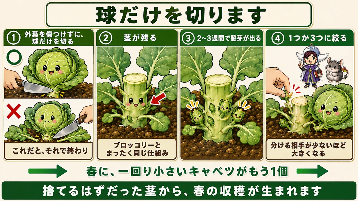 茎を残す切り方