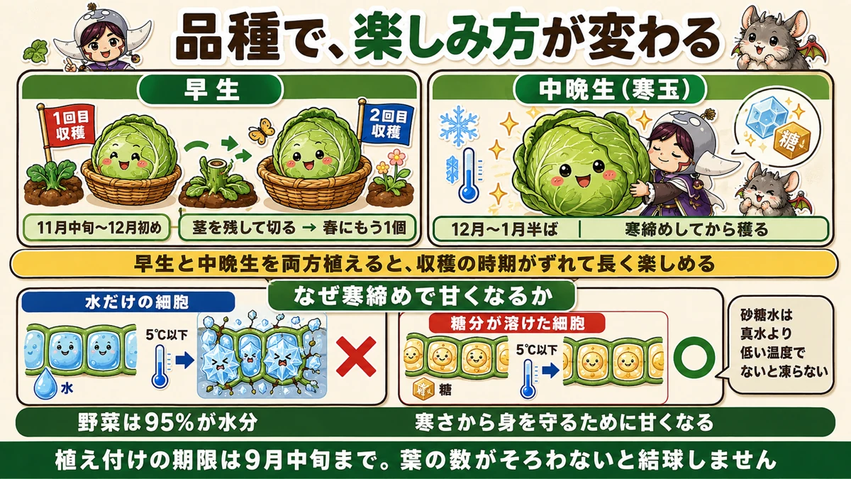 早生と中晩生