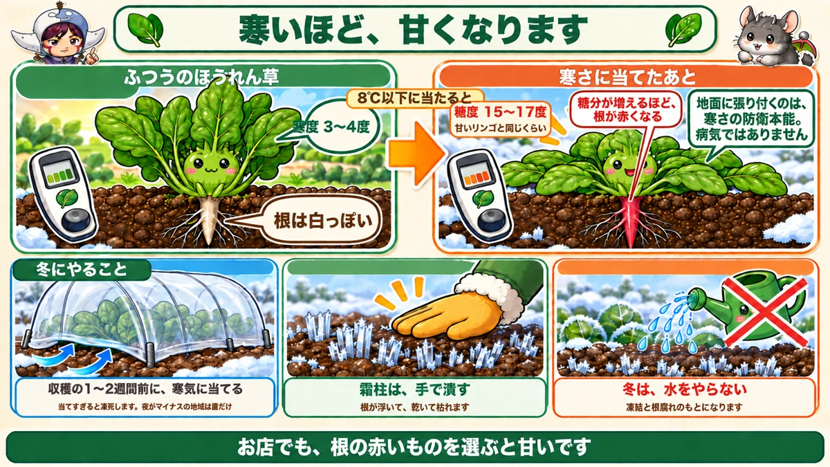 寒締めと根の赤さ