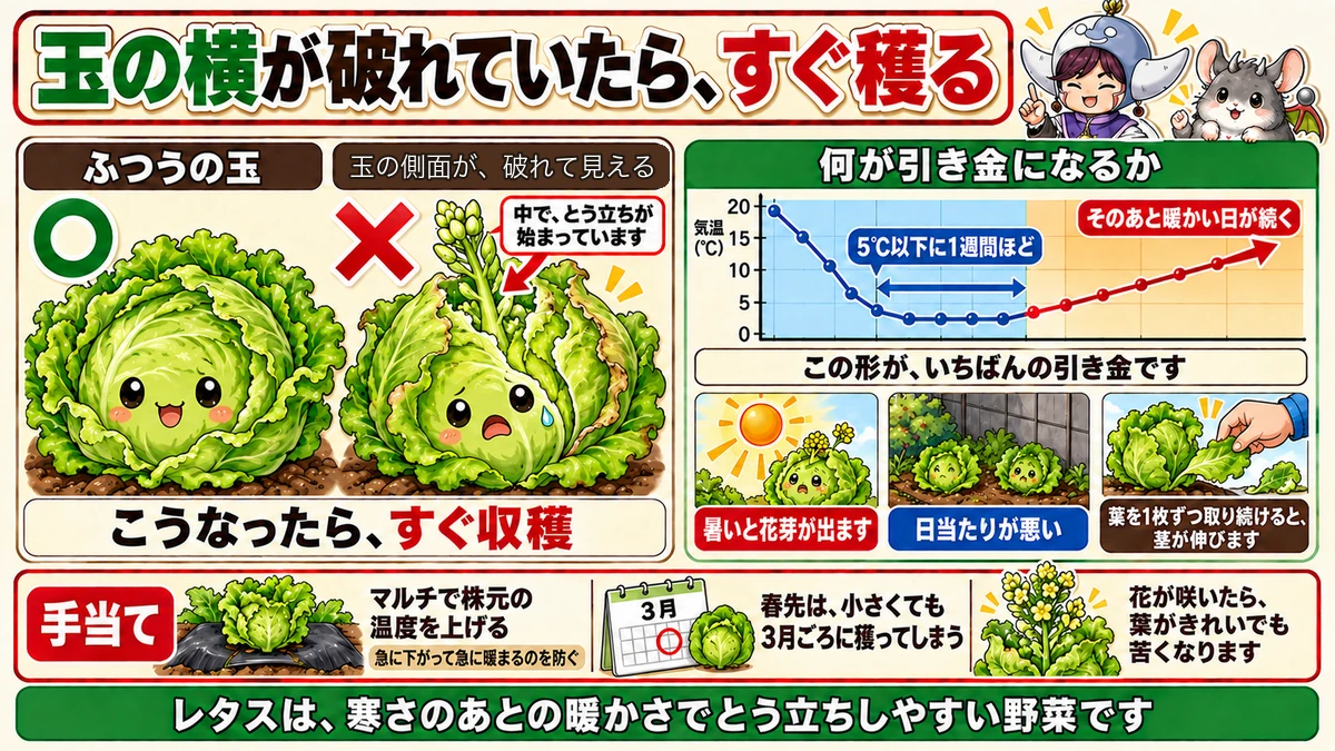 とう立ちの兆候