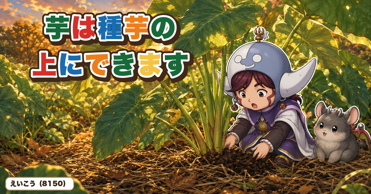 芋は種芋の上にできます🍠