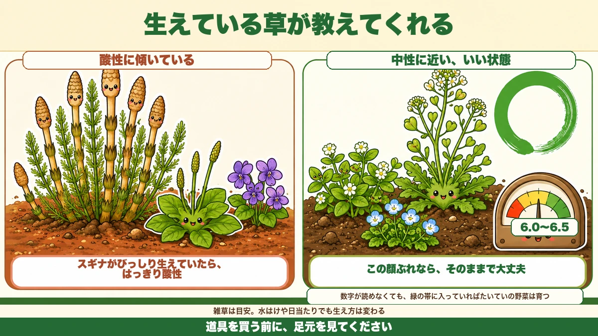 雑草で見分ける