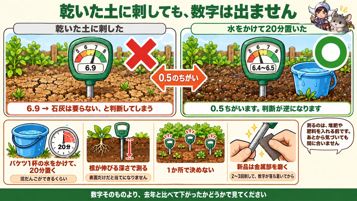 酸度計の測り方