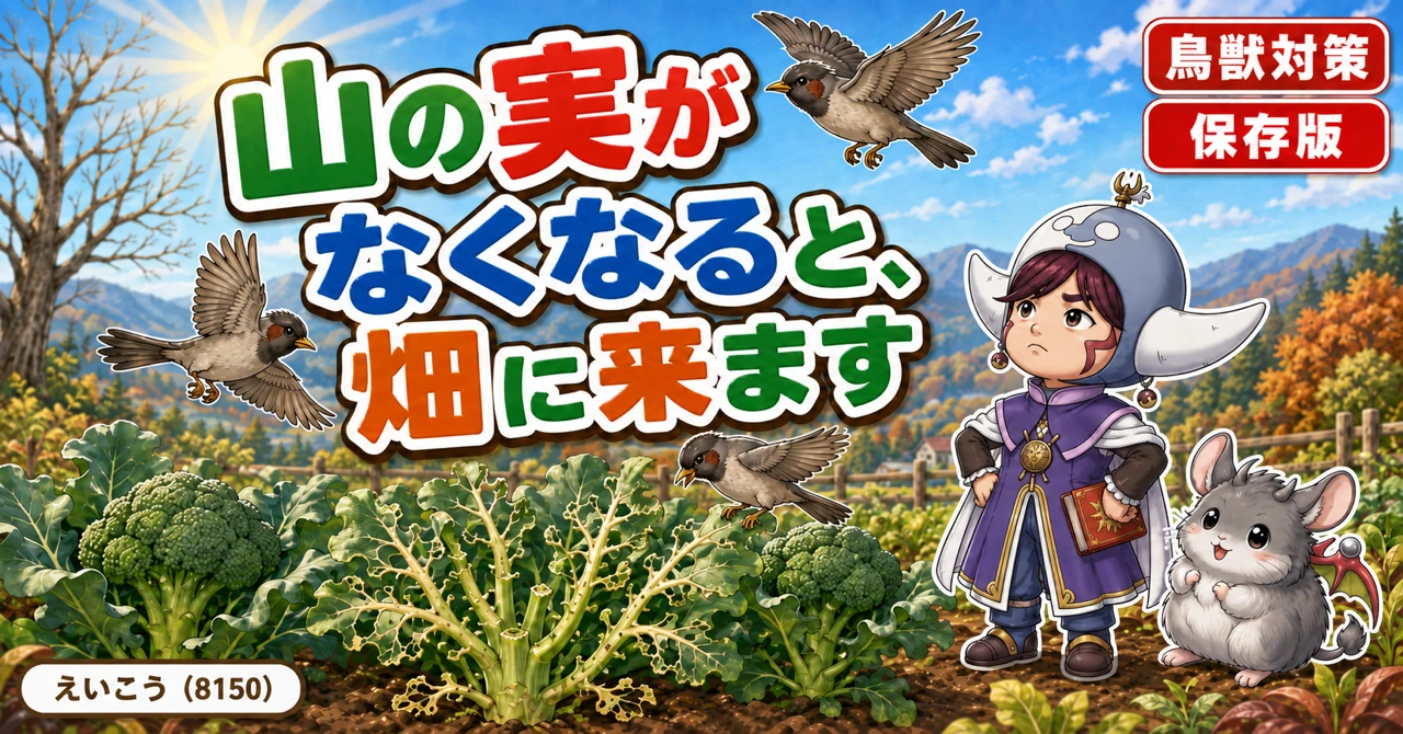 11月から畑に鳥が来ます🐦