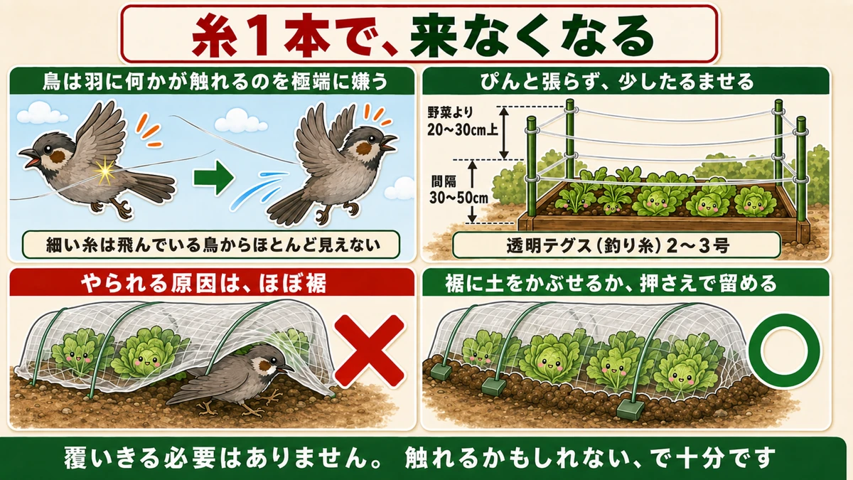 テグスの張り方