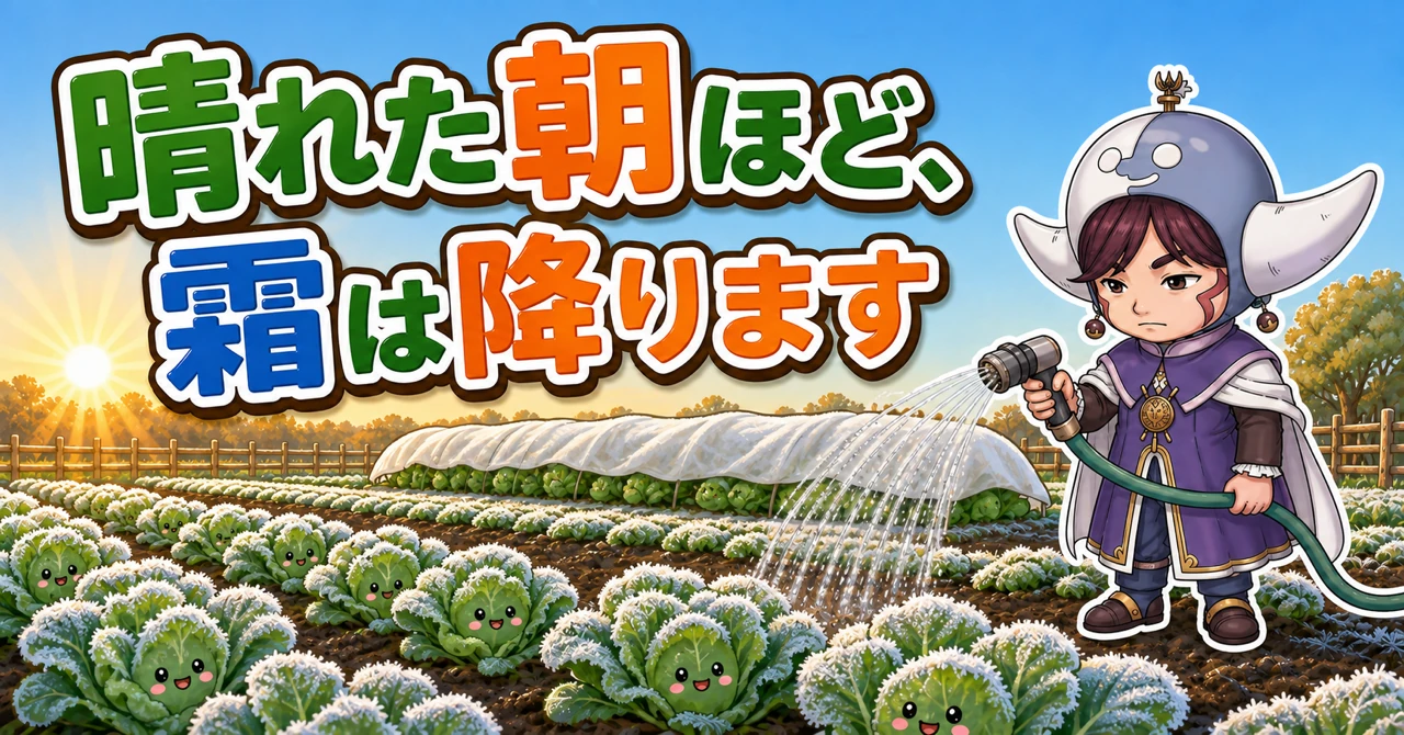 晴れた朝ほど霜は降ります❄️