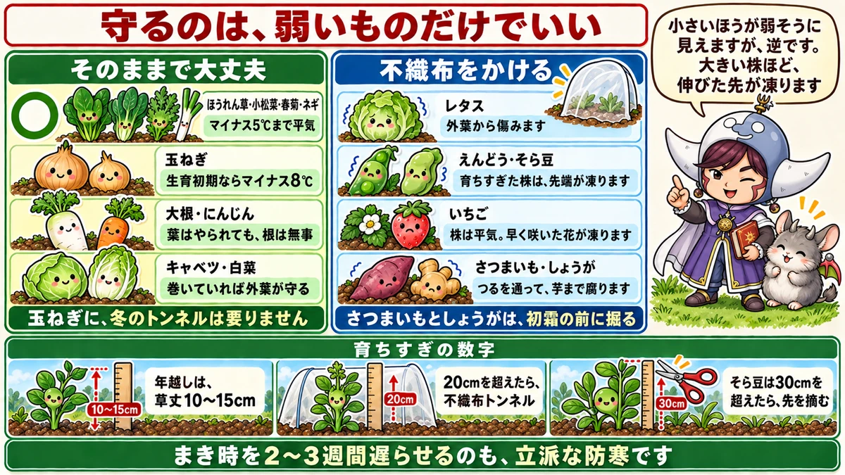 強い野菜と弱い野菜