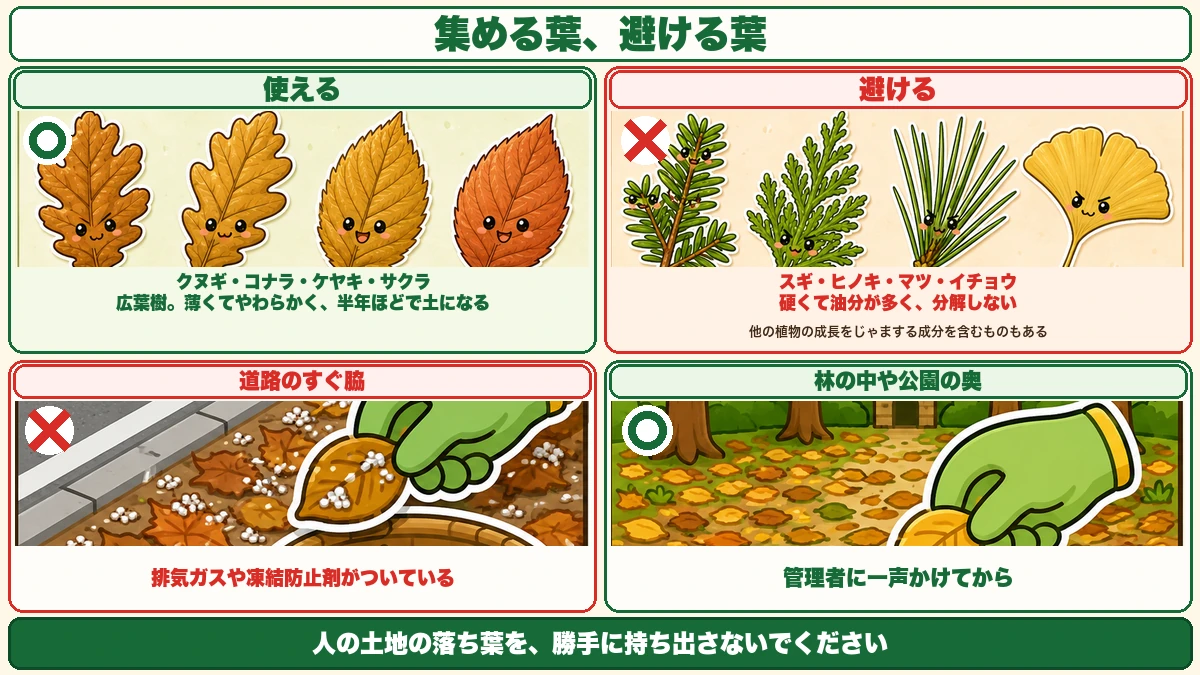 使える葉と使えない葉