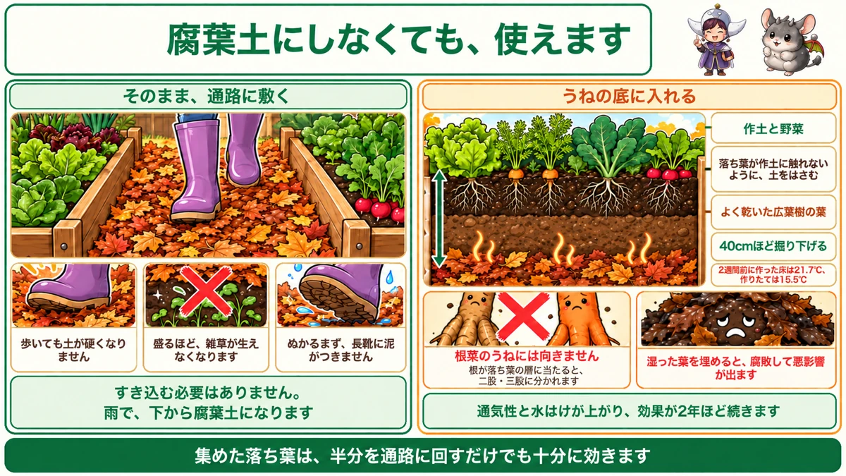 落ち葉床