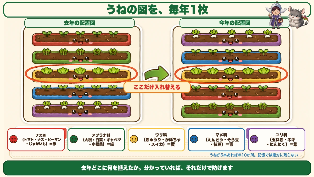 うねの配置図