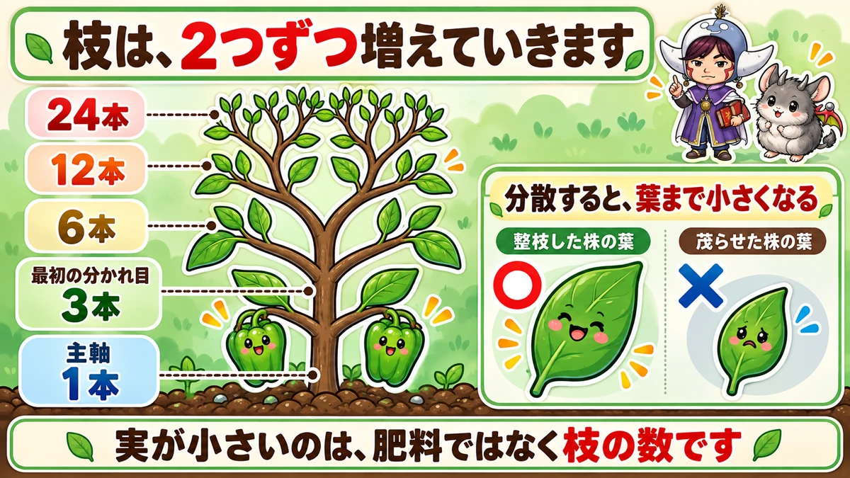 枝はねずみ算で増える