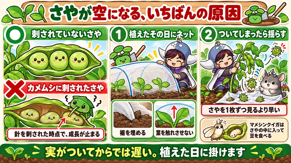 カメムシと空さや