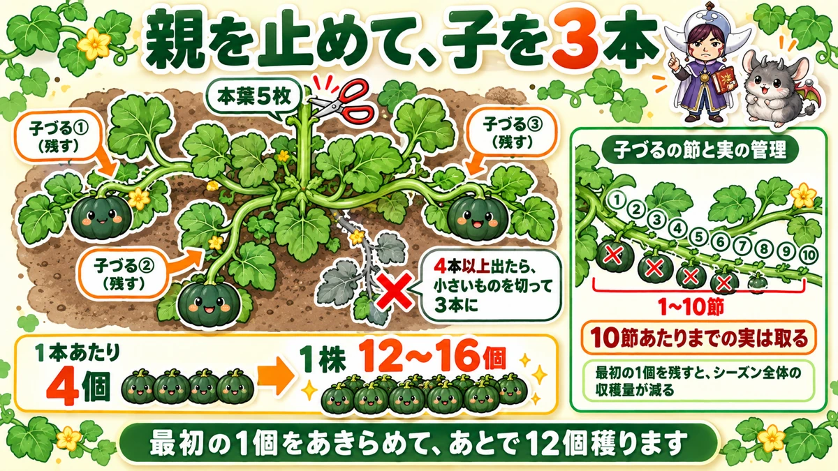 子づる3本仕立て
