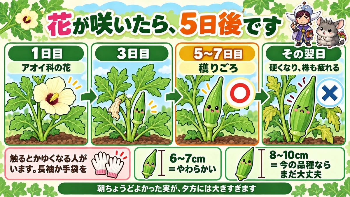 花から5日で穫りごろ