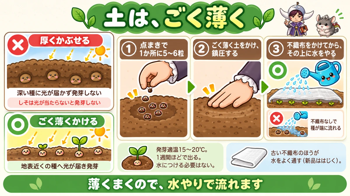 浅くまいて不織布