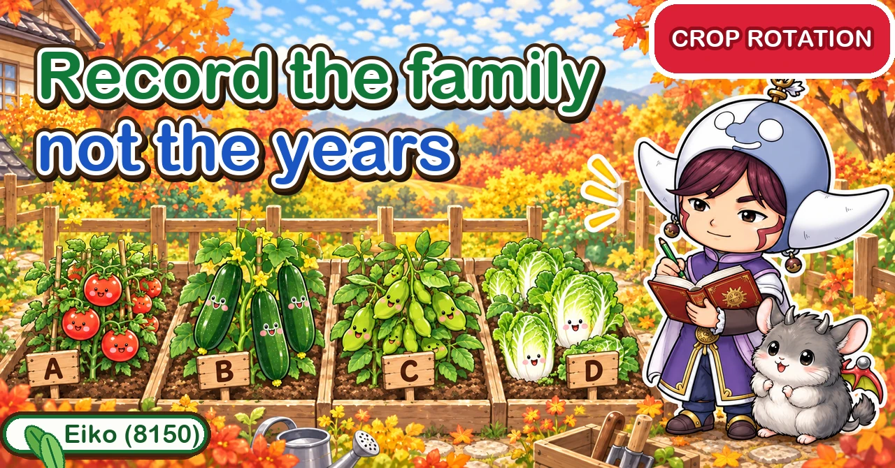 Record the plant family, not the number of years