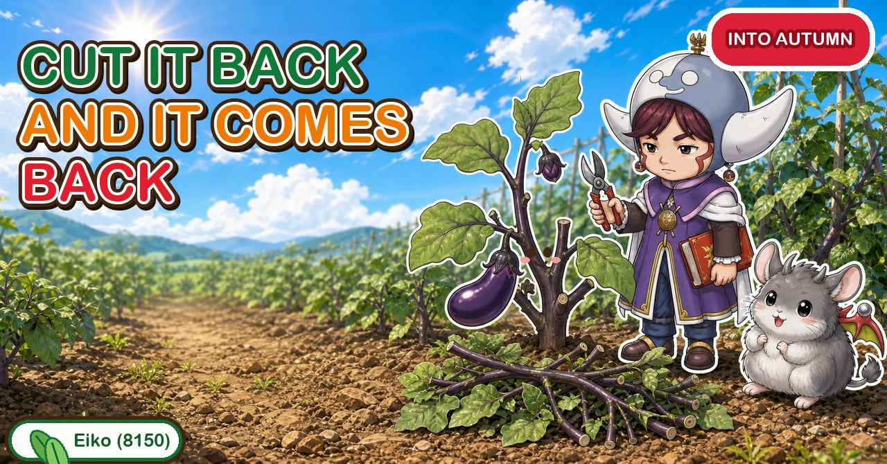 An aubergine can be brought back by cutting it