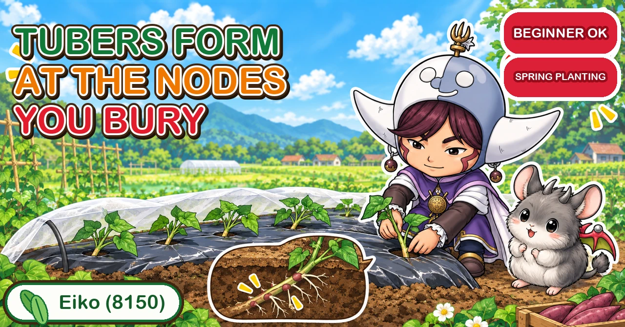 The tubers form at the buried nodes