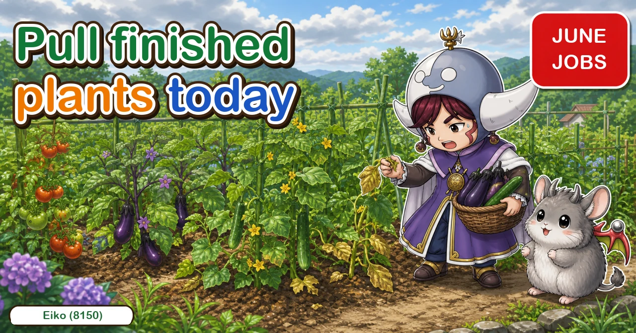 Pull a finished plant the same day