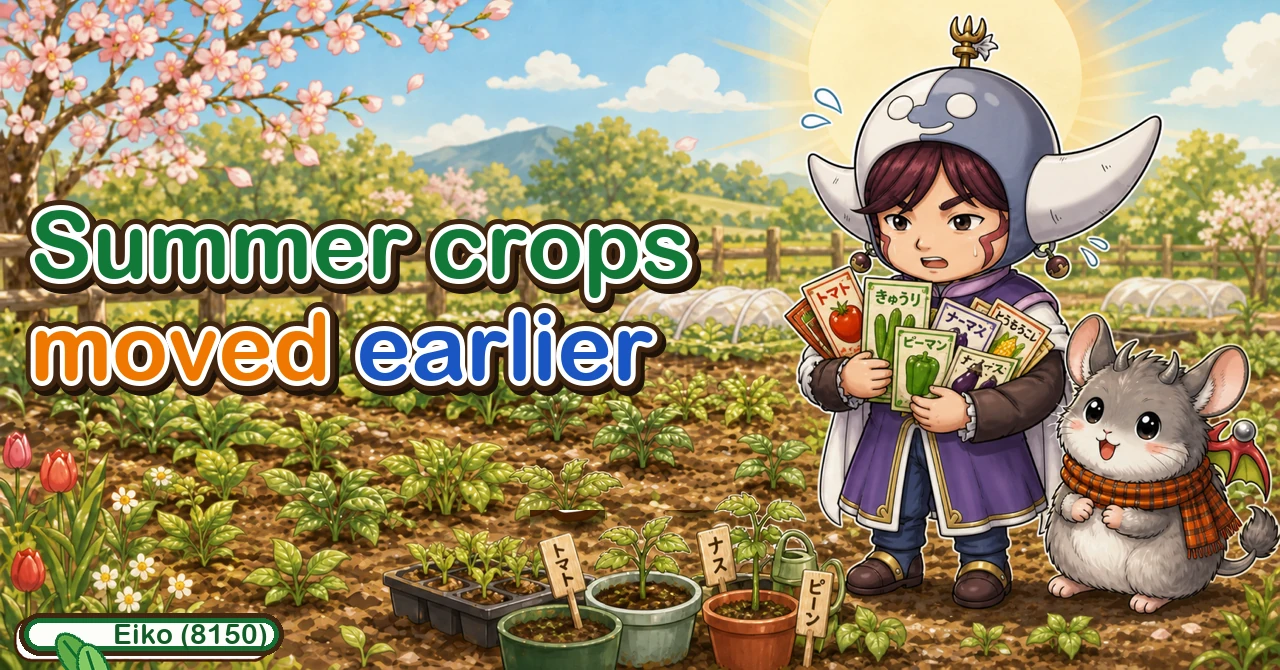 Summer crops have moved earlier